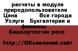 расчеты в модуле природопользователя › Цена ­ 3 000 - Все города Услуги » Бухгалтерия и финансы   . Башкортостан респ.